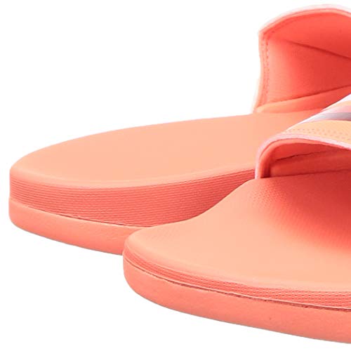 adidas Adilette Comfort, Sandalia Mujer, Signal Coral/Collegiate Burgundy/Calzado Blanco, 38 EU