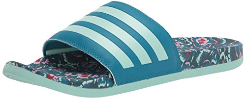adidas Adilette Comfort, Sandalias para ponerlas para Mujer, Azul Verde, 40 EU