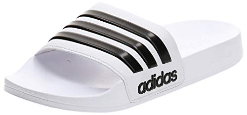 adidas Adilette Shower Chanclas Hombre, Blanco (Footwear White/Core Black/Footwear White 0), 40.5 EU (7 UK)
