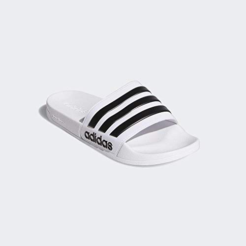 adidas Adilette Shower Chanclas Hombre, Blanco (Footwear White/Core Black/Footwear White 0), 42 EU (8 UK)