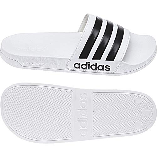 adidas Adilette Shower Chanclas Hombre, Blanco (Footwear White/Core Black/Footwear White 0), 43 EU (9 UK)