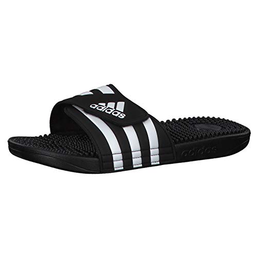 Adidas Adissage Zapatos de playa y piscina Unisex adulto, Negro (Negro 000), 44.5 EU (10 UK)