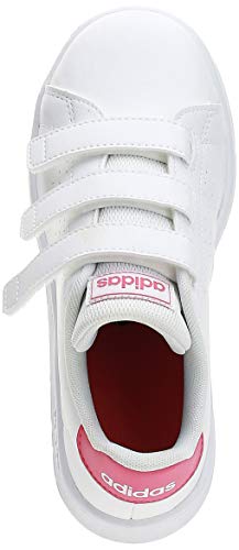 adidas Advantage C, Zapatillas de Tenis Unisex niños, Blanco Ftwbla Rosrea Ftwbla 000, 28 EU