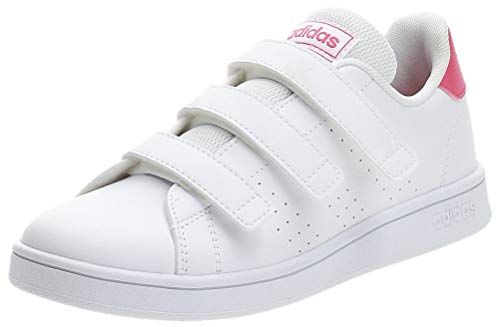 adidas Advantage C, Zapatillas de Tenis Unisex niños, Blanco Ftwbla Rosrea Ftwbla 000, 28 EU