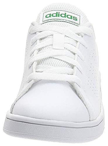 adidas Advantage K, Zapatillas de Tenis, Multicolor (Ftwbla/Verde/Gridos 000), 35 EU