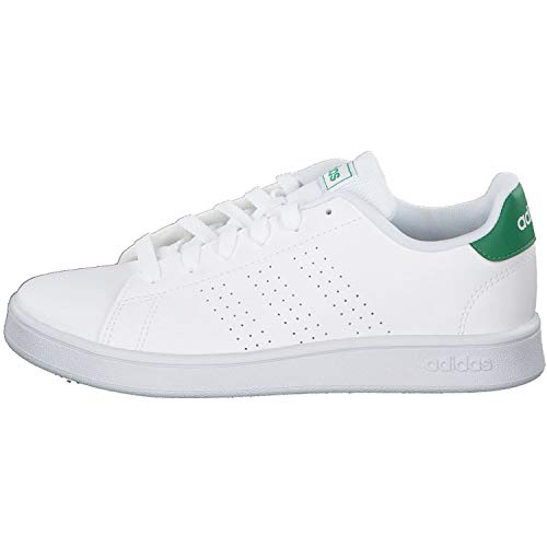 adidas Advantage K, Zapatos de Tenis Unisex Adulto, Blanco Blanc Vert Gris, 38 EU