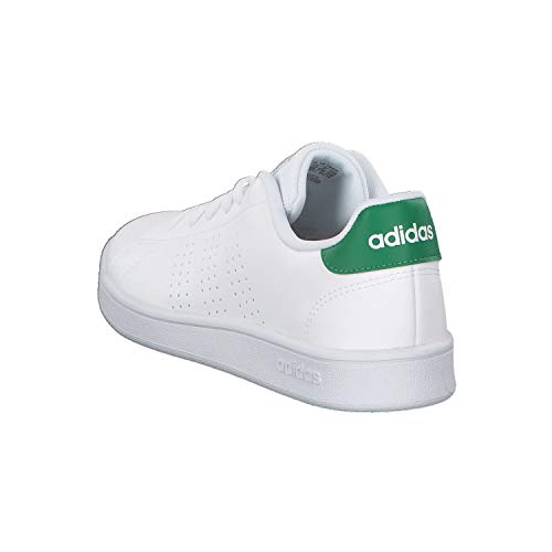 adidas Advantage K, Zapatos de Tenis Unisex Adulto, Blanco Blanc Vert Gris, 38 EU