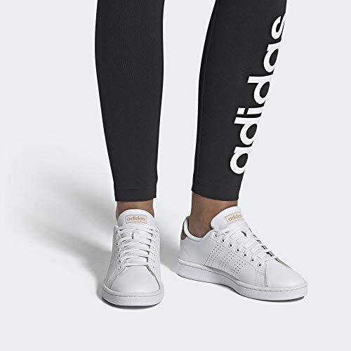 adidas Advantage, Sneaker Mujer, Blanco Ftwbla Ftwbla Cobmet 000, 38 2/3 EU