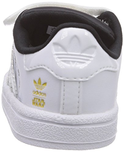 adidas B23645, Zapatillas de Baloncesto Infantil, Multicolor (Ftwwht/Ftwwht/Cblack), 41 1/3 EU