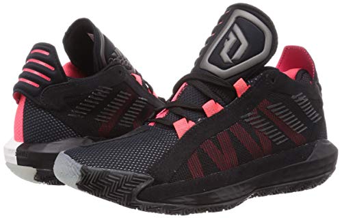 Adidas Dame 6 J, Zapatillas Deportivas, Core Black/Trace Grey Met. F17/SHOCK Red, 36 EU