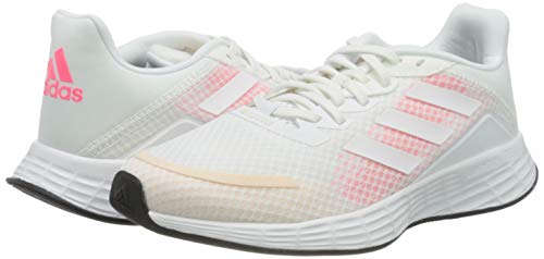 adidas Duramo SL, Sneaker Mujer, Footwear White/Footwear White/Signal Pink, 37 1/3 EU
