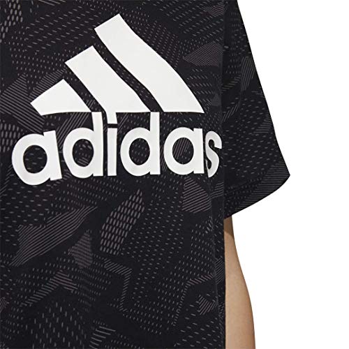 adidas Essentials All Over Print Camiseta, Negro/Blanco, XX-Large para Mujer