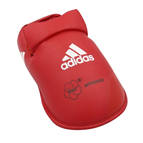 adidas Foot WKF Karate Martial Arts Protector de pies Hombre, Rojo, Medium
