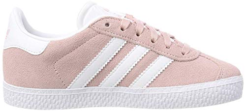 Adidas Gazelle J, Zapatillas de Gimnasia Unisex Adulto, Rosa (Icey Pink F17/Ftwr White/Gold Met. Icey Pink F17/Ftwr White/Gold Met.), 38 EU