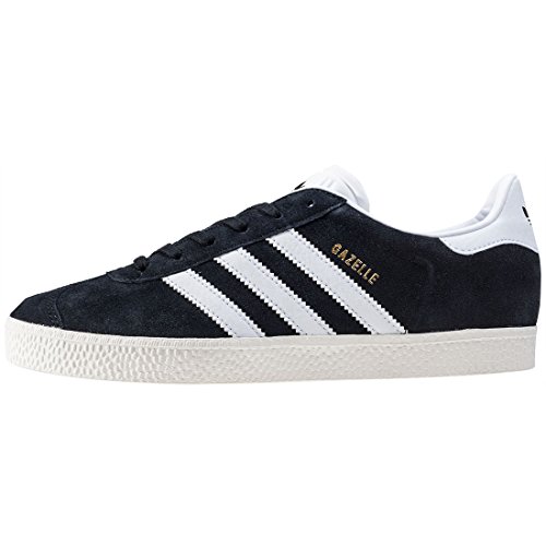 ADIDAS Gazelle J, Zapatillas Unisex Adulto, Negro (Core Black/Footwear White/Gold Metallic 0), 37 1/3 EU