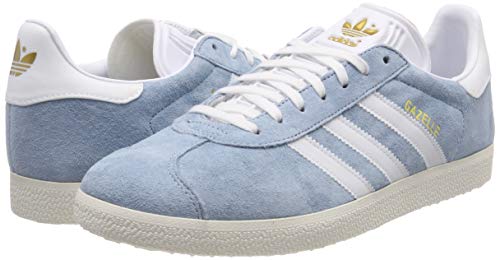 adidas Gazelle W, Zapatillas de Gimnasia Mujer, Gris (Ash Grey S18/Ftwr White/Chalk White Ash Grey S18/Ftwr White/Chalk White), 36 EU