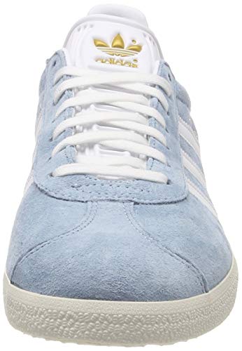 adidas Gazelle W, Zapatillas de Gimnasia Mujer, Gris (Ash Grey S18/Ftwr White/Chalk White Ash Grey S18/Ftwr White/Chalk White), 36 EU