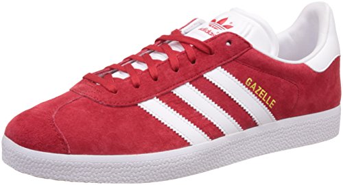 adidas Gazelle, Zapatillas de deporte Unisex Adulto, Rojo (Scarlet/Footwear White/Gold Metall), 45 1/3 EU