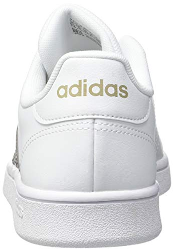 adidas Grand Court Base, Sneaker Mujer, Footwear White/Platin Metallic/Footwear White, 38 EU