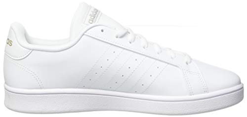 adidas Grand Court Base, Sneaker Mujer, Footwear White/Platin Metallic/Footwear White, 40 EU