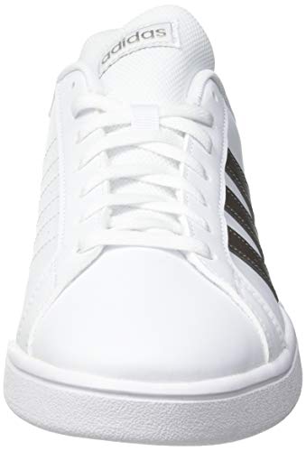 adidas Grand Court Base, Sneaker Mujer, Footwear White/Platin Metallic/Footwear White, 40 EU