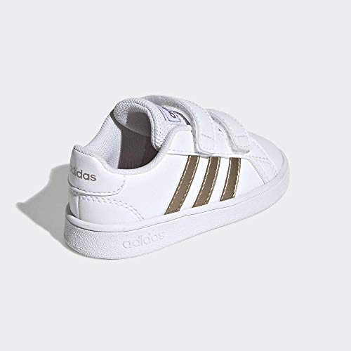 adidas Grand Court I, Zapatillas de Estar por casa, Multicolor Ftwwht Coppmt Glopnk 000, 27 EU