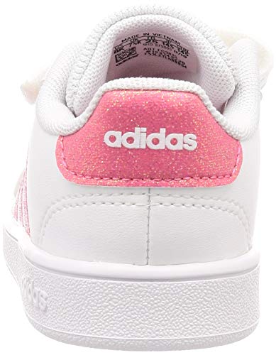 adidas Grand Court I, Zapatos de Tenis Bebé-Niños, FTWR White Real Pink S18 FTWR White, 24 EU