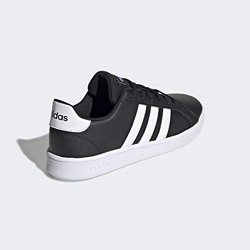 Adidas Grand Court K, Zapatos de Tenis, Noir Blanc Blanc, 38 2/3 EU