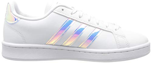 Adidas Grand Court, Zapatos de Tenis Mujer, FTWR White/Silver Met./Silver Met, 40 EU