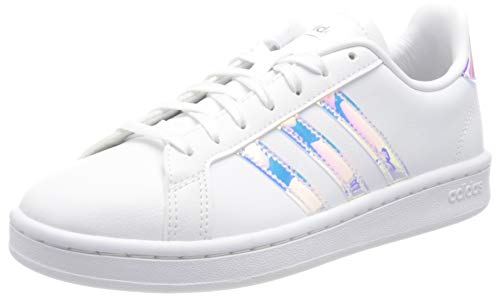 Adidas Grand Court, Zapatos de Tenis Mujer, FTWR White/Silver Met./Silver Met, 40 EU