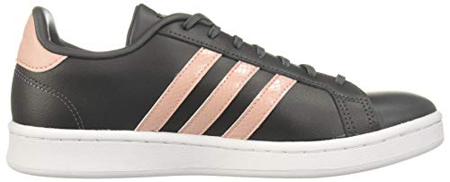 Adidas Grand Court, Zapatos de Tenis Mujer, Grey Six/Pink Spirit/FTWR White, 40 EU