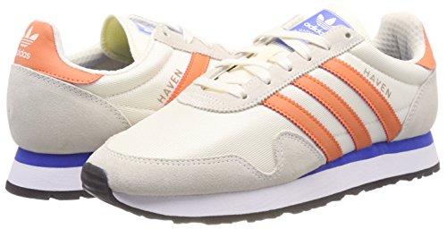 adidas Haven, Zapatillas de Gimnasia para Hombre, Blanco (Chalk White/Trace Orange/Off White 0), 49 1/3 EU