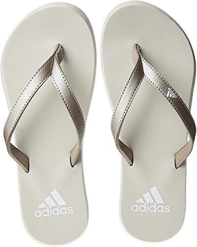 adidas Hawaiana Eezay, Chanclas para Mujer, Gris (Platinum Met./ FTWR White/Raw White), 37 EU