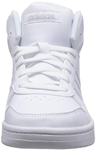 adidas Hoops 2.0 Mid, Zapatillas Altas Mujer, Blanco (Footwear White/Footwear White/Footwear White 0), 38 EU