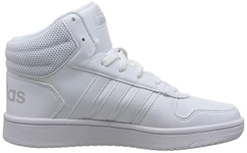 adidas Hoops 2.0 Mid, Zapatos de Baloncesto Mujer, Blanco (Footwear White/Footwear White/Footwear White 0), 44 EU
