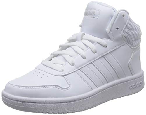 adidas Hoops 2.0 Mid, Zapatos de Baloncesto Mujer, Blanco (Footwear White/Footwear White/Footwear White 0), 44 EU