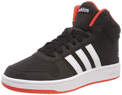 Adidas Hoops Mid 2.0 K, Zapatillas Altas Unisex niños, Negro (Core Black/Footwear White/Hi/Res Red 0), 28 EU