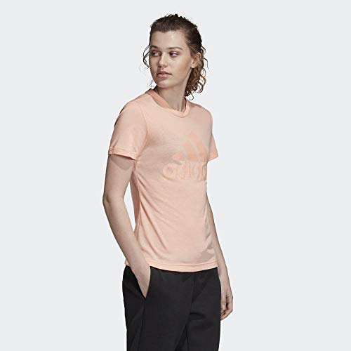 adidas Must Haves Badge of Sport - Camiseta para Mujer, Color Naranja, Mujer, Camisetas, EB3795, Albaricoque, Medium