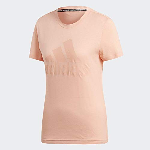 adidas Must Haves Badge of Sport - Camiseta para Mujer, Color Naranja, Mujer, Camisetas, EB3795, Albaricoque, Medium