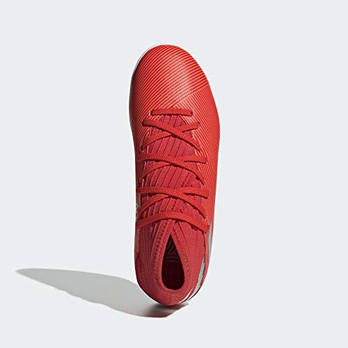 Adidas Nemeziz 19.3 IN J, Botas de fútbol Unisex niño, Multicolor (Active Red/Silver Met./Solar Red 000), 37 1/3 EU