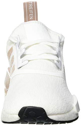 adidas NMD_R1, Sneaker Mujer, Footwear White/Ash Pearl/Footwear White, 38 2/3 EU