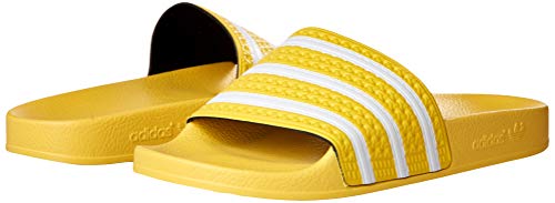 adidas Originals Adilette Slides Sandalias para mujer, Amarillo (Núcleo Amarillo/Blanco/Core Amarillo), 34 EU