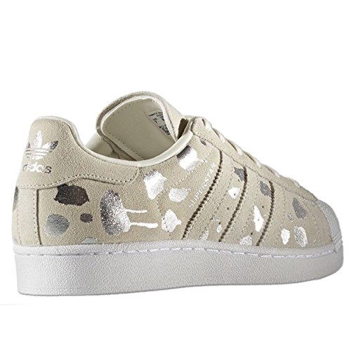 ADIDAS Originals Superstar II s76153 Zapatos Cuero Beige Metálico Oro Leopardo - Gris, 39 1/3 EU