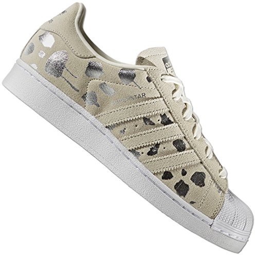 ADIDAS Originals Superstar II s76153 Zapatos Cuero Beige Metálico Oro Leopardo - Gris, 39 1/3 EU