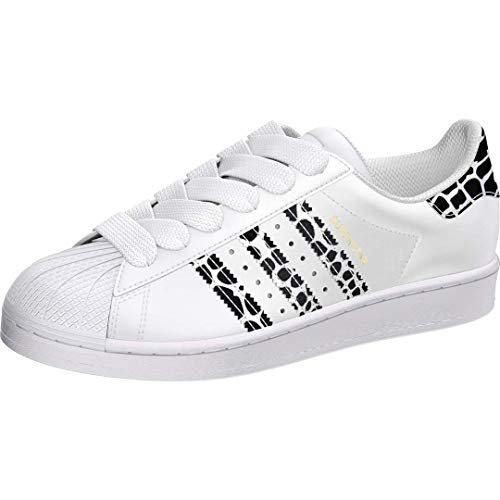 adidas Originals Superstar, Zapatillas Mujer, Blanco Oro Metálico Core Negro, 36 EU