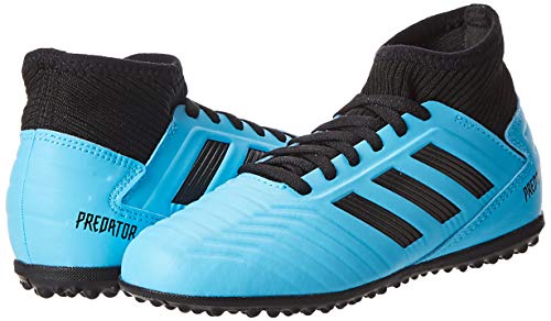 Adidas Predator 19.3 TF J, Botas de fútbol Unisex niño, Multicolor (Bright Cyan/Core Black/Solar Yellow 000), 36 EU