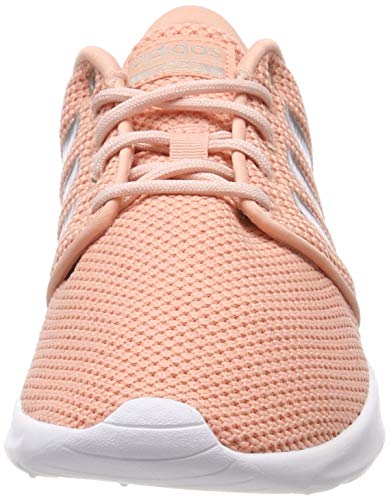 adidas Qt Racer, Zapatillas de Running Mujer, Rosa (Dust Pink/Platinum Met./Cloud White Dust Pink/Platinum Met./Cloud White), 38 2/3 EU