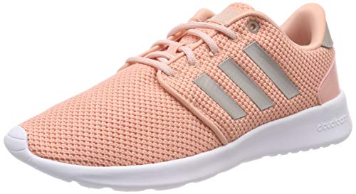 adidas Qt Racer, Zapatillas de Running Mujer, Rosa (Dust Pink/Platinum Met./Cloud White Dust Pink/Platinum Met./Cloud White), 38 2/3 EU