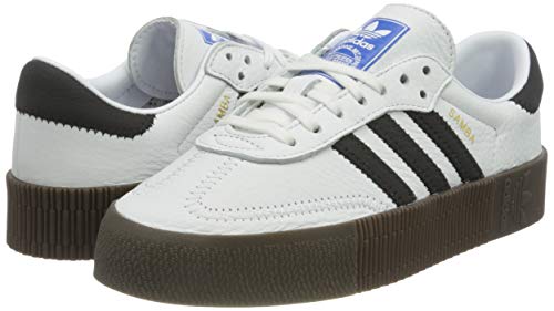 Adidas Sambarose, Zapatillas Clasicas Mujer, Blanco (Cloud White/Core Black/Gum5), 41 1/3 EU