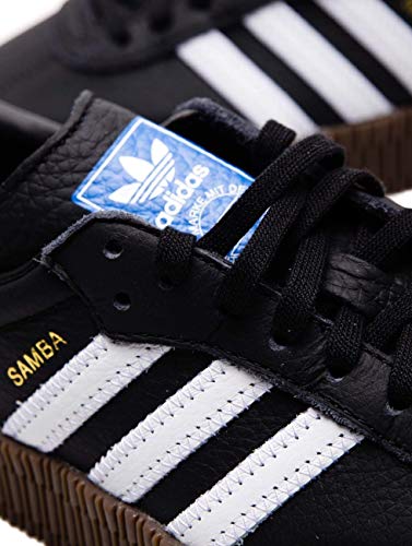 Adidas Sambarose, Zapatillas Clasicas Mujer, Negro (Core Black/Cloud White/Gum5), 37 1/3 EU